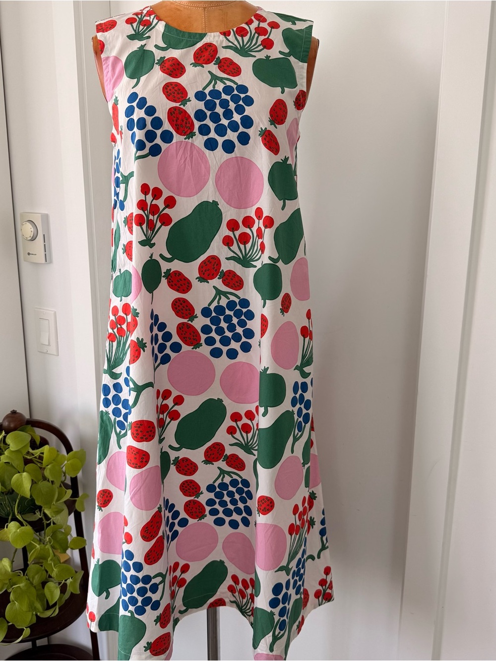 MARIMEKKO  x Uniqlo A-line Fruit Print Cotton Dress size XS